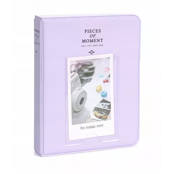 LOVEINSTANT Fotoalbums 64 fotogrāfijām, saderīgs ar Fuji Instax Mini 13 12 11 40 41 99 Evo Link / Purple