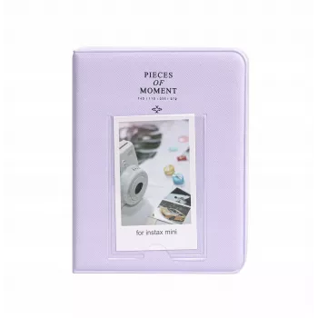LOVEINSTANT Fotoalbums 64 fotogrāfijām, saderīgs ar Fuji Instax Mini 13 12 11 40 41 99 Evo Link / Purple