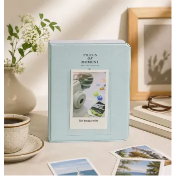 LOVEINSTANT fotoalbums 64 fotogrāfijām Fuji Instax Mini 13 12 11 40 41 99 Evo Link / Zaļš