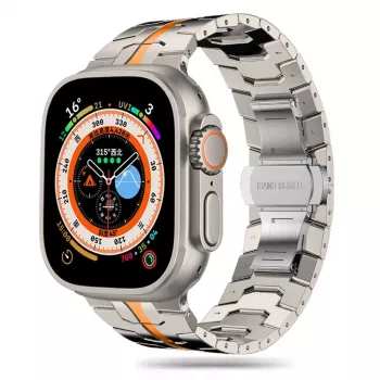 TECH-PROTECT STAINLESS LINE Apple Watch Siksniņa 44/45/46/49 mm Titanium/Orange