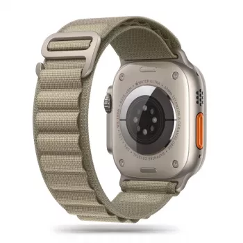 TECH-PROTECT NYLON PRO Apple Watch 6 / 7 / 8 / 9 / 10 / SE / Ultra 1 / 2 (44 / 45 / 46 / 49 mm) Titanium/Olive
