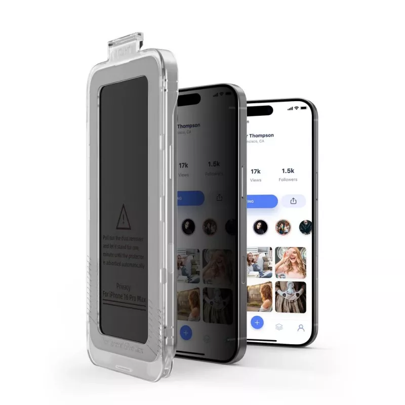 TECH-PROTECT Quick Set Spy+ Privacy Screen Protector 2-Pack Apple iPhone 16 Pro