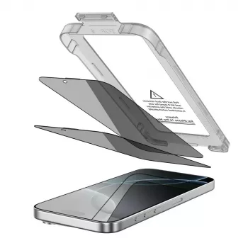 TECH-PROTECT Quick Set SPY+ Privacy Screen Protector 2-Pack iPhone 16 Pro Max