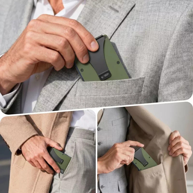 TECH-PROTECT THORN RFID Card Wallet Military Green