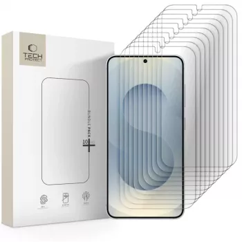 TECH-PROTECT Rūdīta stikla ekrāna aizsargs 10 iepakojumā Samsung Galaxy S24 / S25 Caurspīdīgs