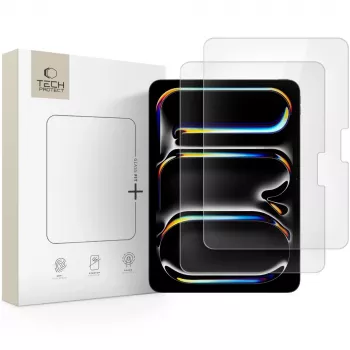 TECH-PROTECT Glass Fit+ 2-Pack Rūdīta stikla ekrāna aizsargs iPad Pro 11 inch 5./6. paaudzei (2021-2022) un M4 (2024) Caurspīdīgs