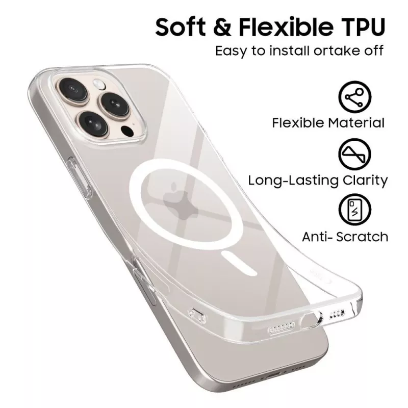 Tech-Protect Flexair MagSafe Case for iPhone 16E/17E, Clear