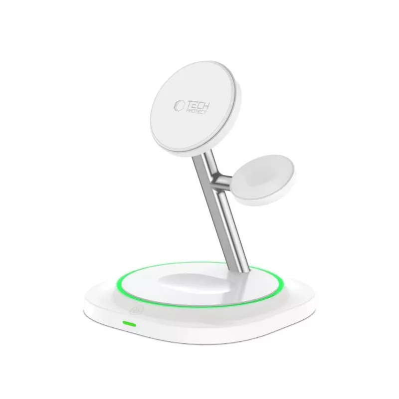 Tech-Protect QI15W-A46 3IN1 MagSafe Wireless Charging Station White