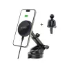 TECH-PROTECT MM15W-V4 Magnetic MagSafe Dashboard & Vent Car Mount Wireless Charger 15W Black