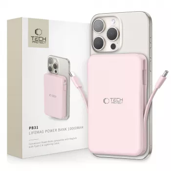 TECH-PROTECT PB31 LIFEMAG MagSafe Power Bank 10000mAh Pink