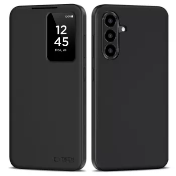 Tech-Protect Smart Wallet Case viedmaks ar viedmaka funkciju Samsung Galaxy A56 5G, matēti melns