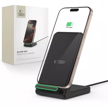 TECH-PROTECT QI15W-A40 Bezvadu Lādētājs Melns