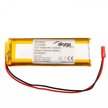 Akyga AKY0829 LP123497 Li-Po akumulators 3.7V 4500mAh ar PCM JST 2.54 2-Pin 150mm