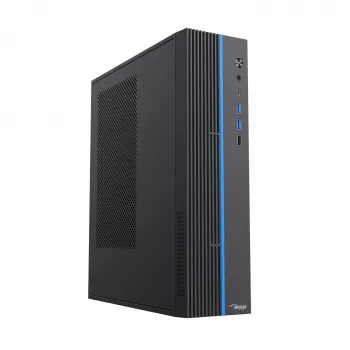 Akyga AK-302-01BL SFF datora korpuss, Micro ATX / Mini ITX, USB-C + 2x USB 3.0 + USB 2.0, bez barošanas bloka, melns