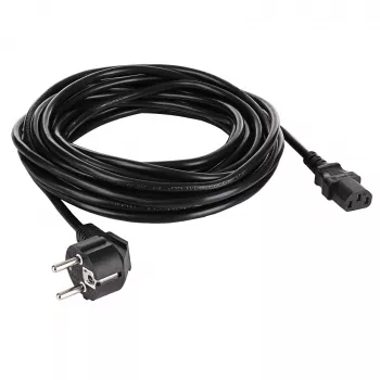 Akyga AK-PC-08S strāvas kabelis CEE 7/7 (Schuko) – IEC C13, 3 x 1,5 mm² varš, 10 m, melns