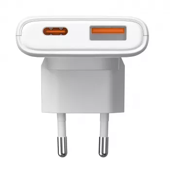 Akyga AK-CH-31 plāns GaN USB lādētājs 65 W, USB-C PD + USB-A, balts