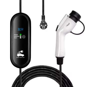 Akyga AK-EC-23 portatīvs elektromobiļa lādētājs GB/T, vienfāzes, 16 A, 3,8 kW, LCD, Schuko spraudnis, 5 m
