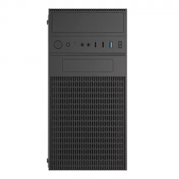 Akyga AK19BK Micro Tower datora korpuss, Micro ATX / Mini ITX, USB-C + USB 3.0 + 2x USB 2.0, bez barošanas bloka, melns