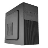 Akyga AK19BK Micro Tower datora korpuss, Micro ATX / Mini ITX, USB-C + USB 3.0 + 2x USB 2.0, bez barošanas bloka, melns