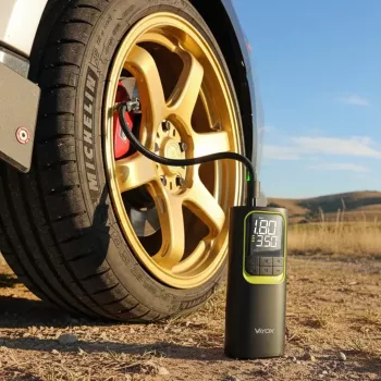 VAYOX VA0410 Uzlādējams Gaisa Sūknis 8000mAh Cilindrs 19mm ar Power Bank Funkciju