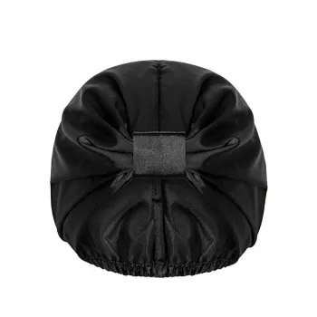 GLOV Satin Hair Bonnet matu aizsargcepure cirtainiem un ieveidotiem matiem - pret sprogainību, samazina berzi, novērš lūšanu - Melna
