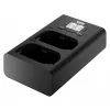 Newell Dual-Channel USB-C Charger DL-USB-C for Panasonic DMW-BLK22 Battery Black
