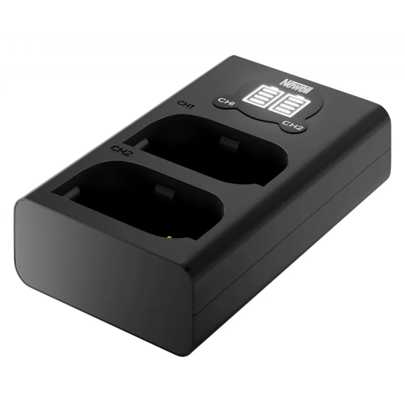 Newell Dual-Channel USB-C Charger DL-USB-C for Panasonic DMW-BLK22 Battery Black