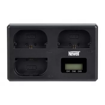 Newell TT-USB-C Trīskanālu Lādētājs Canon LP-E6 Akumulatoriem