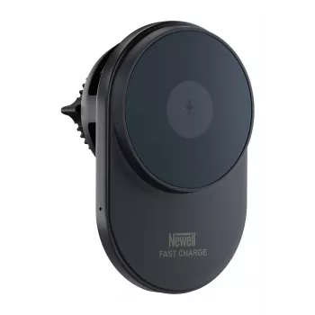 Newell S18 MagSafe Auto Turētājs ar Bezvadu Lādētāju - Melns