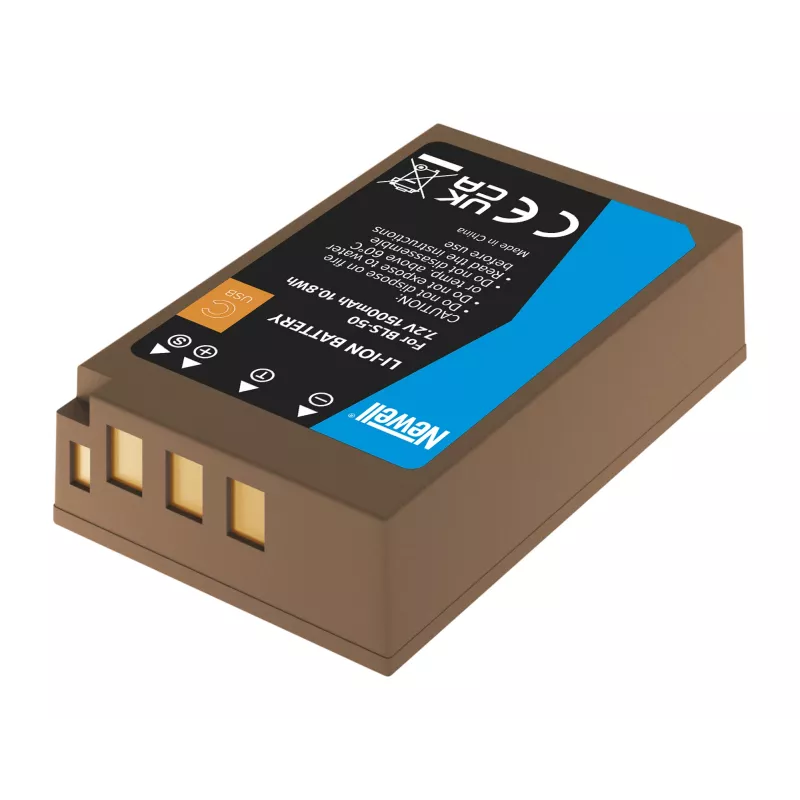 Newell Replacement Battery BLS-50 with USB-C for Olympus