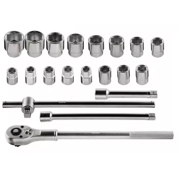 NEO TOOLS Uzgriežņu atslēgu komplekts 3/4 collas, 21 daļas