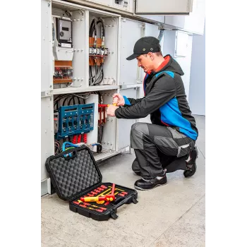 NEO TOOLS 1000V Izolētais uzgriežņu atslēgu komplekts, 19 daļas, 1/2 collas piedziņa, hroma-vanādija tērauds, VDE sertificēts