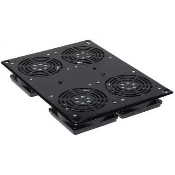 DELTA OPTICAL A19-4W 19 inch 1U Ventilatoru Panelis Rack Skapim, 4x120mm, 230V AC, Melns