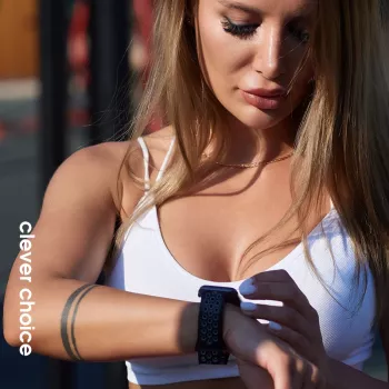 Crong Duo Sport Band Apple Watch 38/40/41/42 mm (Melns/Laima zaļš)