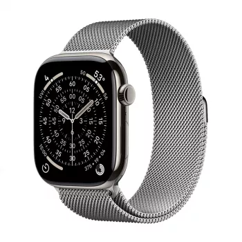 Crong Milano Steel nerūsējošā tērauda siksniņa Apple Watch 44/45/46/49 mm sudraba