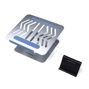 Wozinsky 360° Silver Laptop Stand ar telefona turētāju