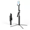 Premium Selfie Stick Wozinsky WST-360YS 1.8m ar Tripoda Funkciju, Automātisku 360° AI Sejas Izsekošanu, Žestu Vadību - Melns