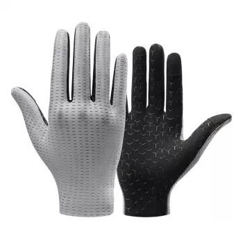 ROCKBROS Breathable Full Finger Cycling Gloves, Size XXL, Grey