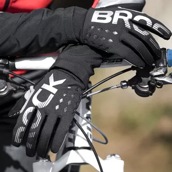 ROCKBROS Winter Cycling Gloves Full Finger Thermal Fleece XL Black Grey
