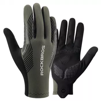 ROCKBROS Cycling Gloves Full Finger Spring/Summer/Autumn Size M Green