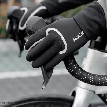 ROCKBROS Full-Finger Waterproof Cycling Gloves XXL Black