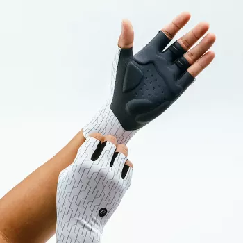 ROCKBROS Road Cycling Half Finger Gloves M White-Black