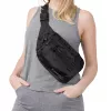 Wozinsky WSB-W1 Unisex Adjustable Strap Water-Resistant Waist Bag / Shoulder Bag - Black