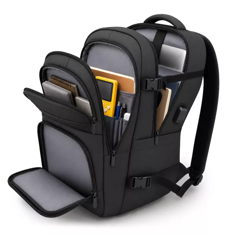 Wozinsky WPW-20L Travel Backpack with Laptop Compartment up to 15 inch, 40x20x25 cm, Carry-on, 20L - Black