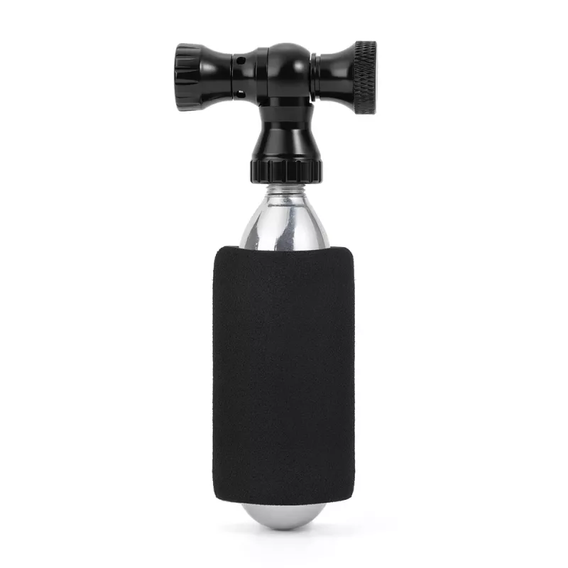 ROCKBROS CO2 Inflator Head CNC Aluminum Alloy Valve Head for Presta/Schrader - Black