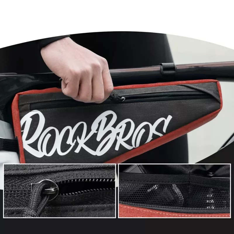 Rockbros G008 Flash Journey Bicycle Frame Bag – XL, Red