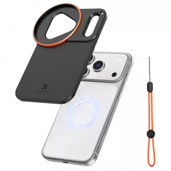 KF Aizsargmaciņš ar 58 mm objektīva stiprinājumu Apple iPhone 17 Pro Max - Melns