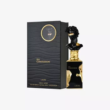 Lattafa His Confession Eau de Parfum vīriešiem 100ml izsmidzināmais
