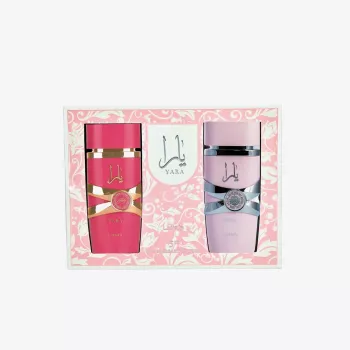 Lattafa 5th Anniversary Yara EDP Spray 100ml + Yara Candy EDP Spray 100ml Dāvanu komplekts