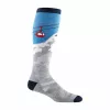 Darn Tough Heady Yeti OTC Midweight with Cushion Merino Wool Socks - Gray, Size L